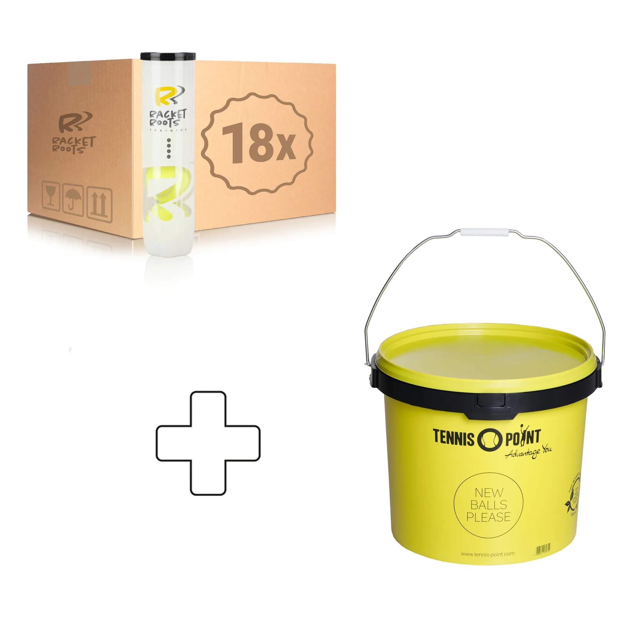 Racket Roots Training Tennisball 18 Tubi Da 4 In Aggiunta Secchiello Per Palline 3 Racket Roots Training Tennisball 18 Tubi Da 4 In Aggiunta Secchiello Per Palline