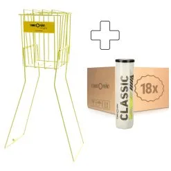 Tennis-Point Classic Tennisball 18 Tubi Da 4 In Aggiunta Cesto Per Palline