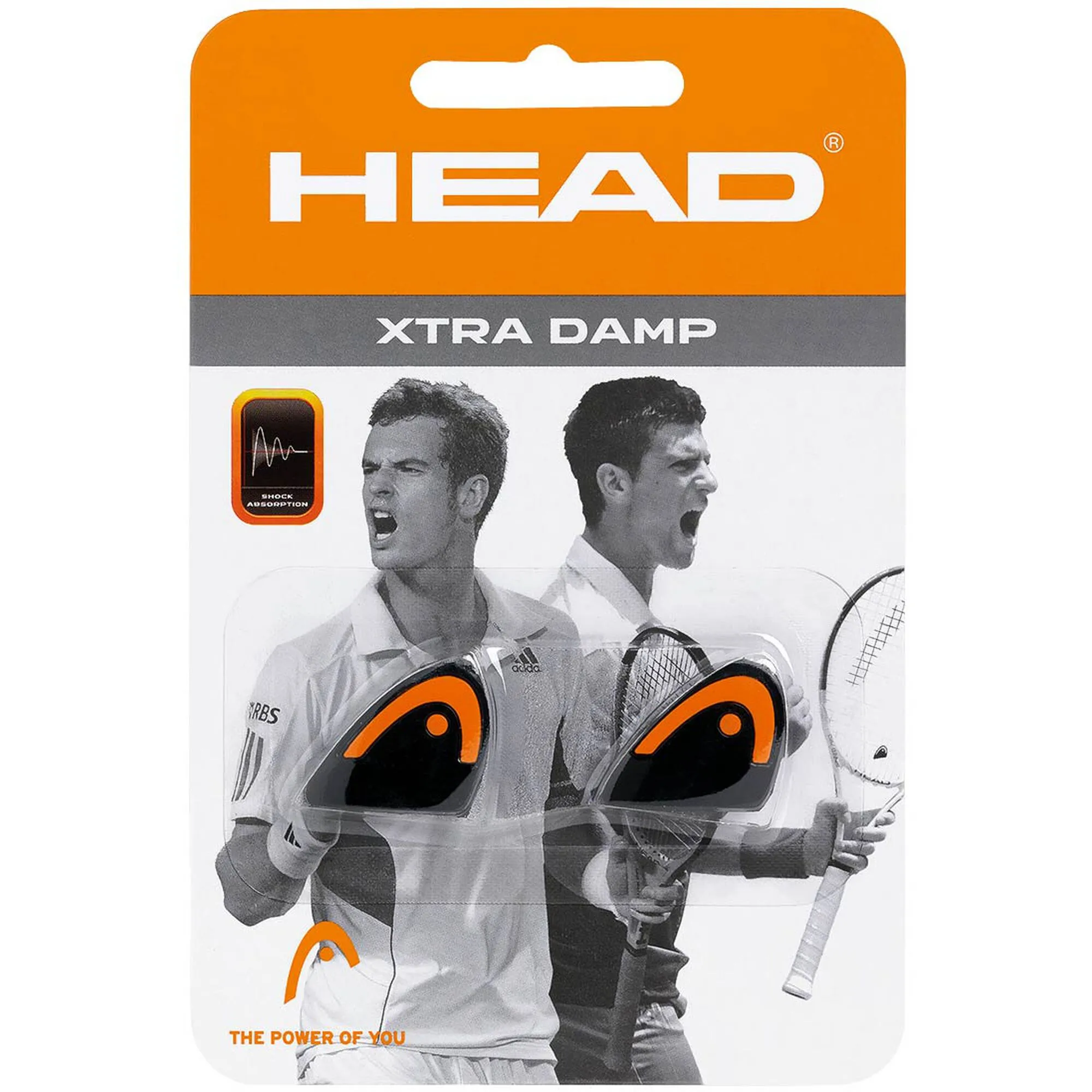 Head Xtra Antivibrazioni In Confezione Doppia - Nero, Arancione 3 Head Xtra Antivibrazioni In Confezione Doppia - Nero, Arancione