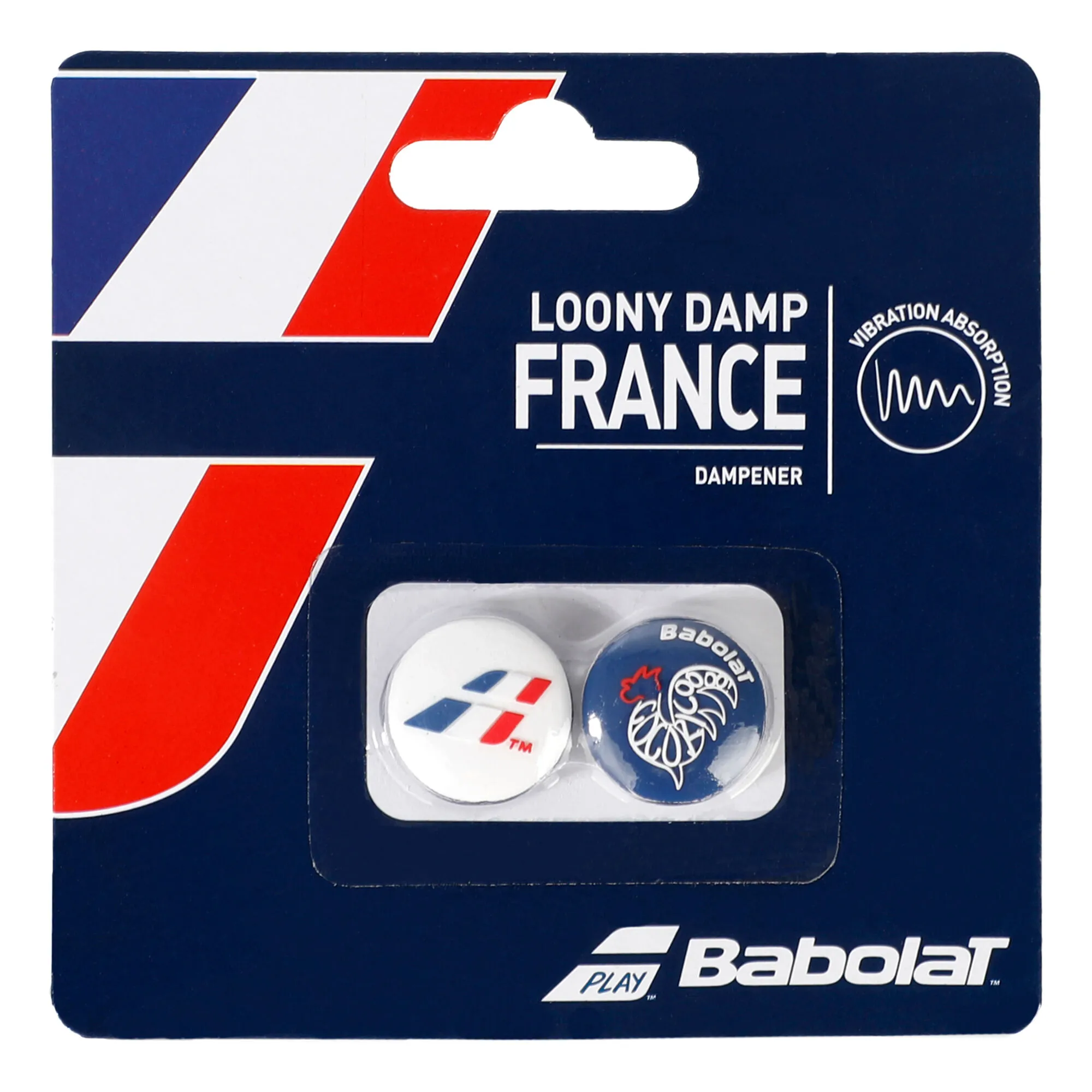 Babolat Loony Damp France Antivibrazioni Confezione Da 2 - Blu, Bianco 3 Babolat Loony Damp France Antivibrazioni Confezione Da 2 - Blu, Bianco