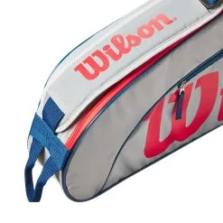 Wilson Junior Borsa Per Racchetta Da 3 - Grigio, Rosso 12 Wilson Junior Borsa Per Racchetta Da 3 - Grigio, Rosso -Racchette da tennis negozio 0236800000 13
